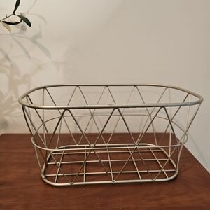 Silver/Gold geometric Wire basket- NEW